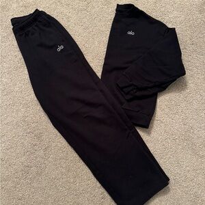 ALO Black Sweat Set